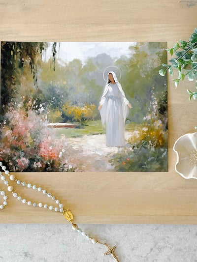Mary in the Garden - Modern Art Print