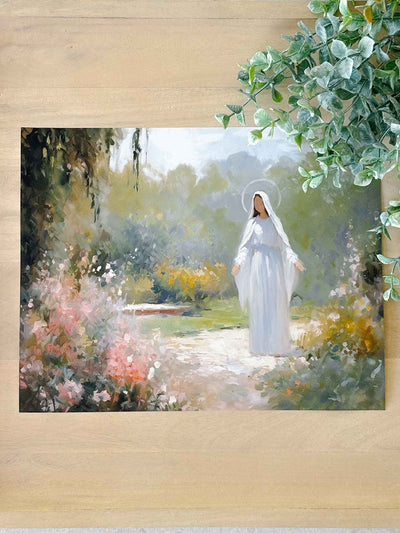Mary in the Garden - Modern Art Print