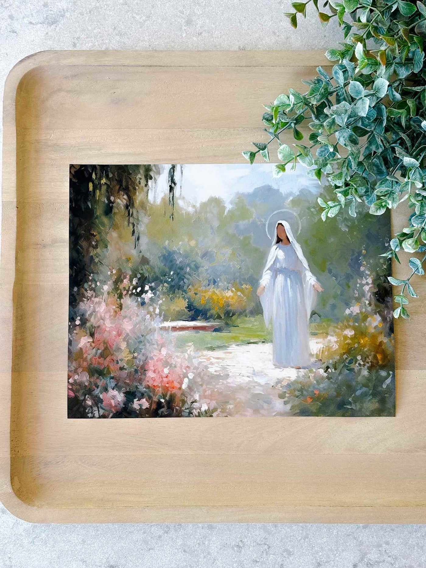 Mary in the Garden - Modern Art Print