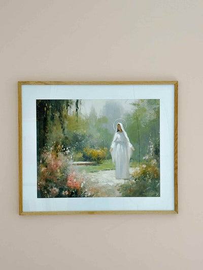Mary in the Garden - Modern Art Print