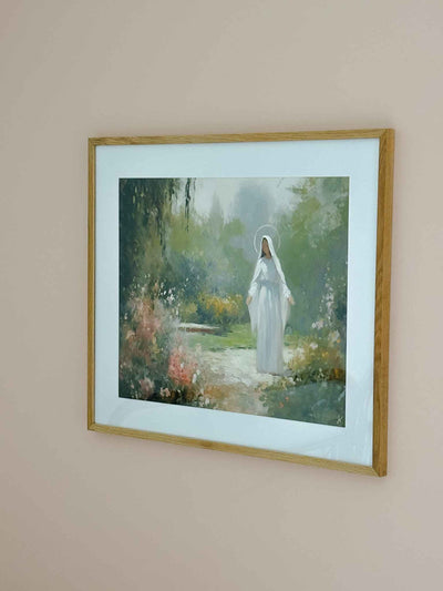 Mary in the Garden - Modern Art Print