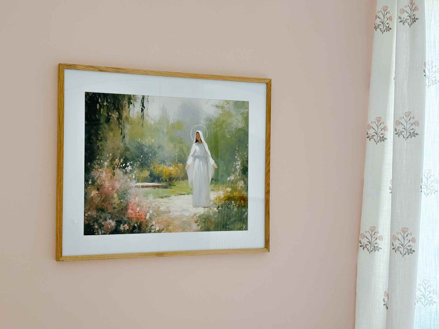 Mary in the Garden - Modern Art Print