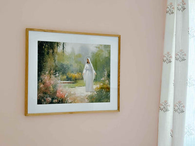 Mary in the Garden - Modern Art Print