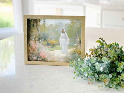 Mary in the Garden - Modern Art Print