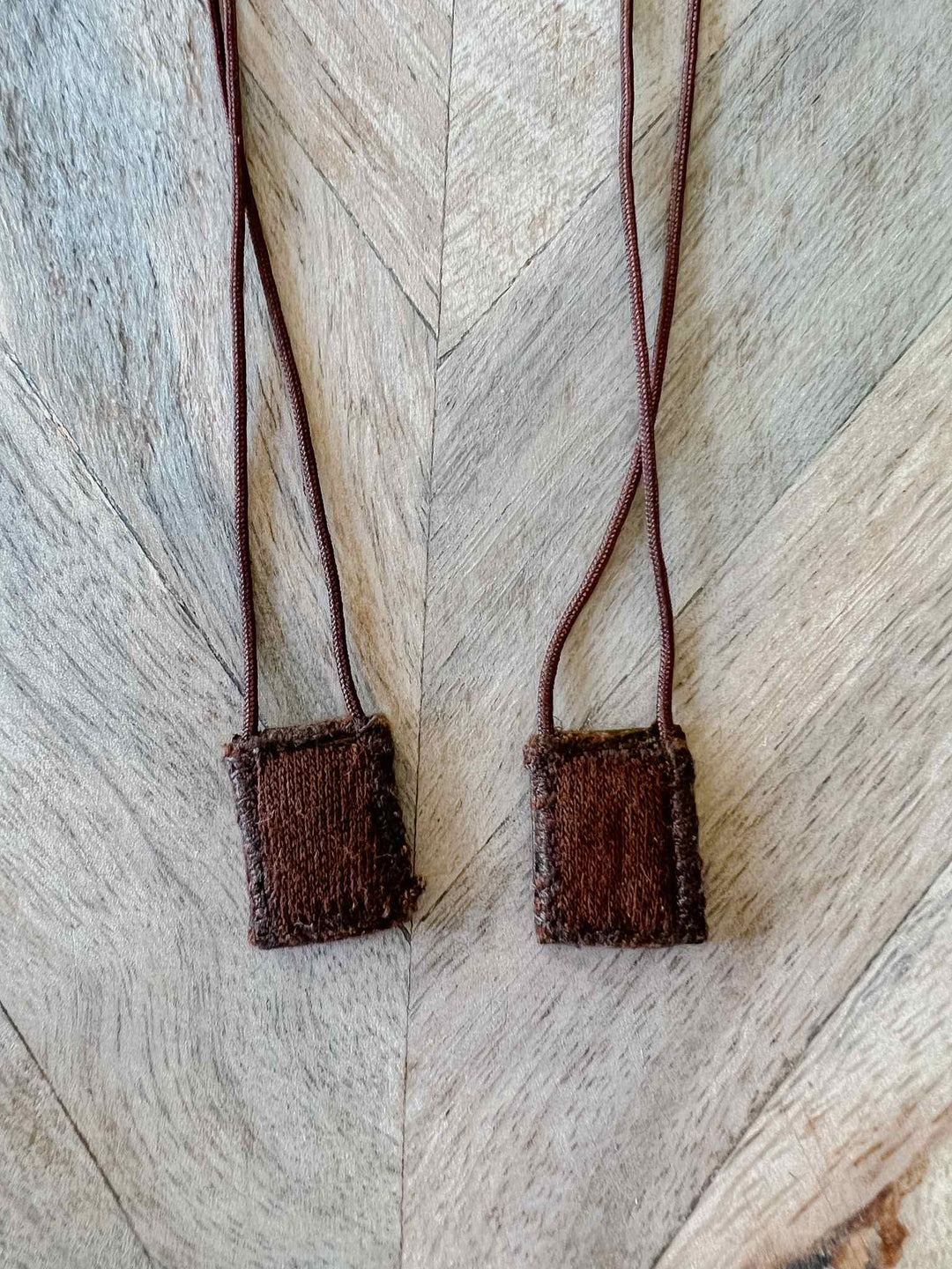 Mini Brown Scapular, Brown Gold – House of Joppa
