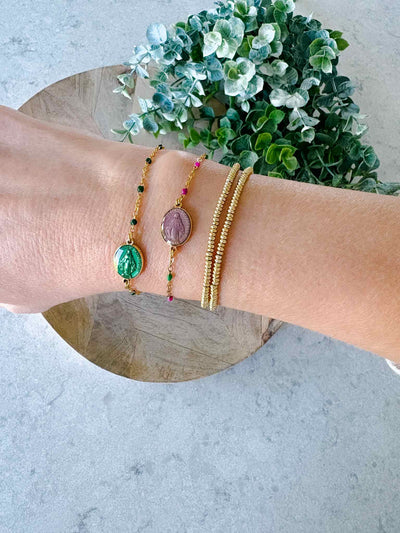 Mini Santa Bracelet - Forrest Green