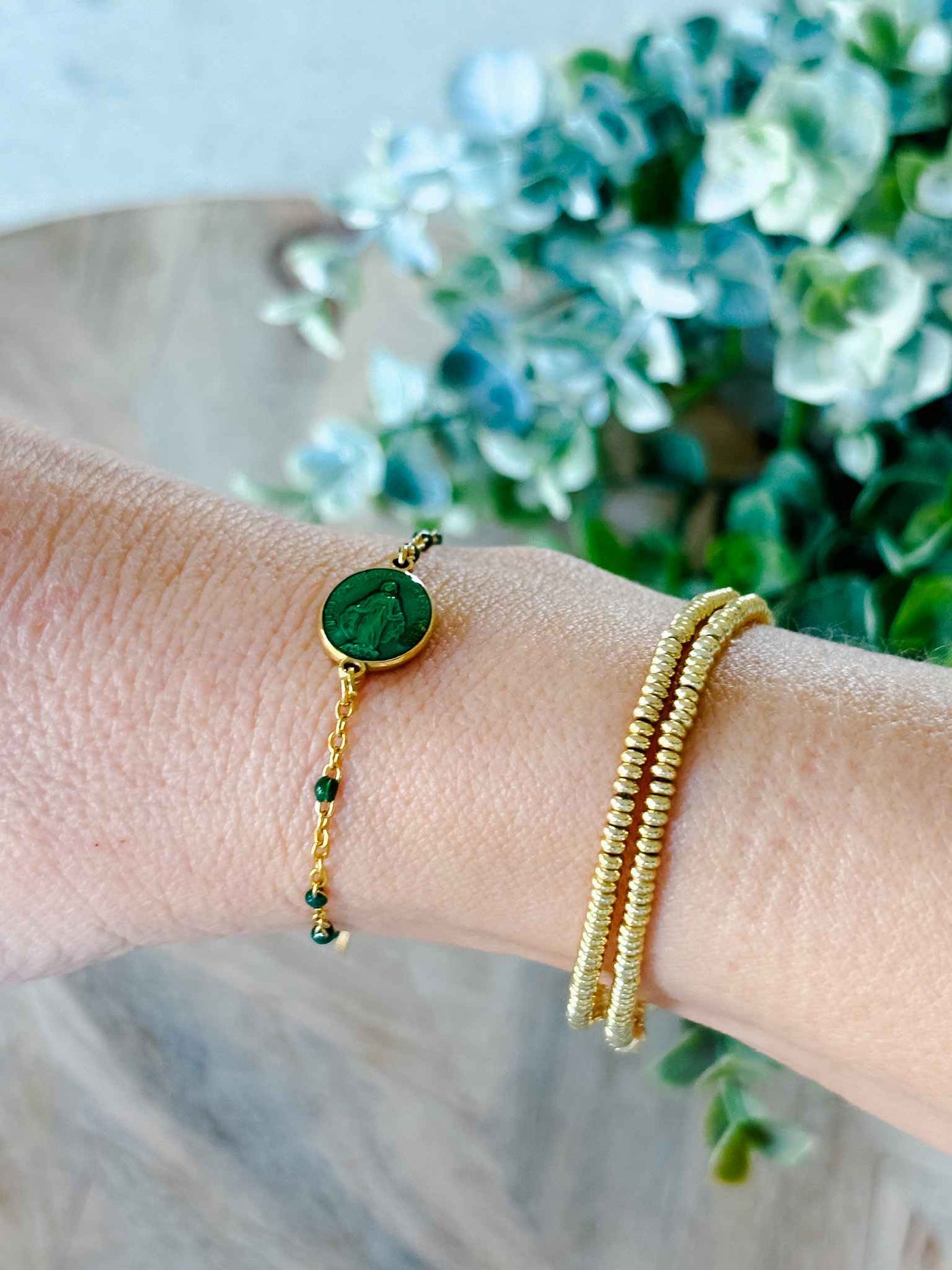 Mini Santa Bracelet - Forrest Green