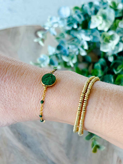 Mini Santa Bracelet - Forrest Green