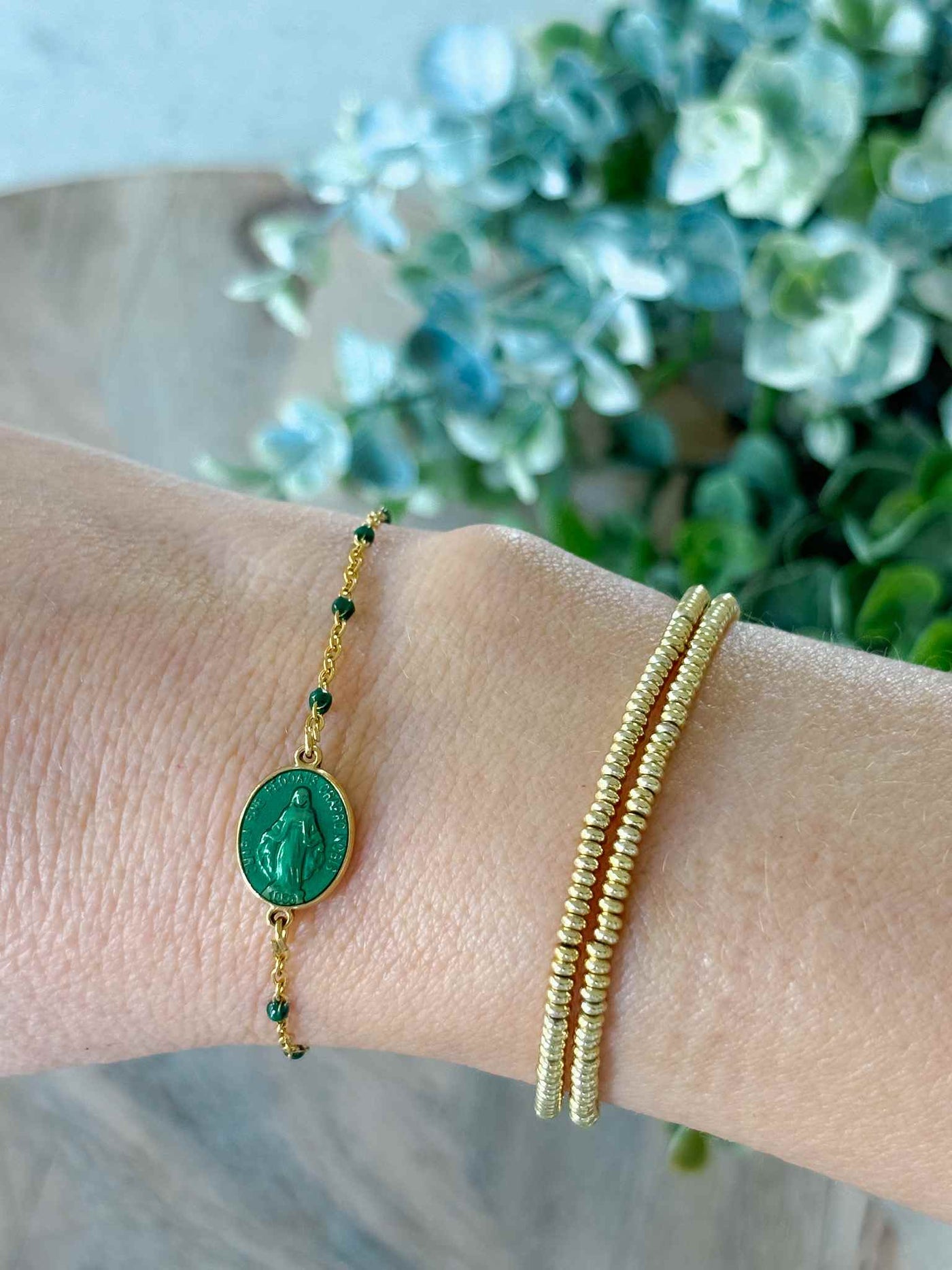 Mini Santa Bracelet - Forrest Green