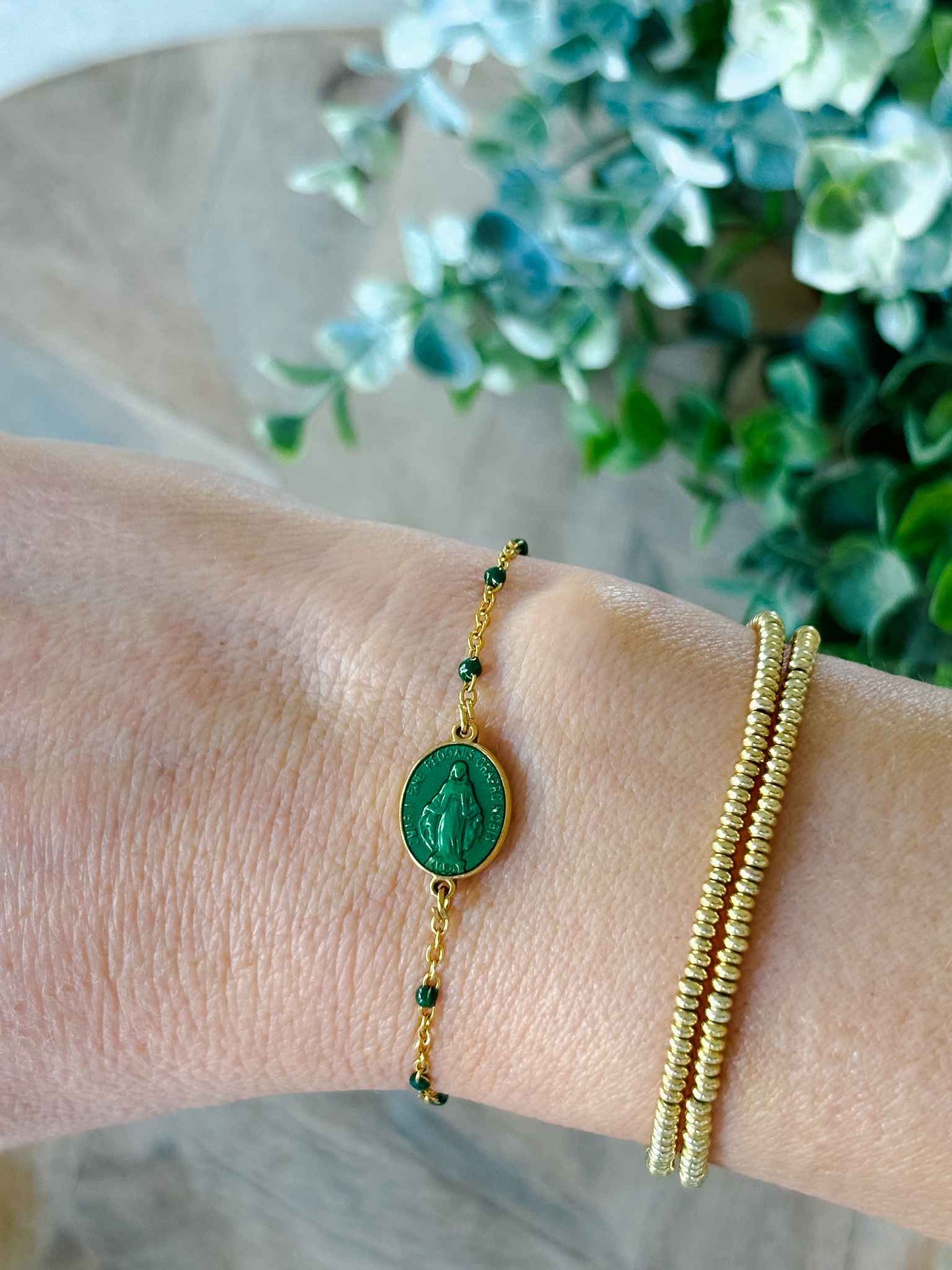 Mini Santa Bracelet - Forrest Green