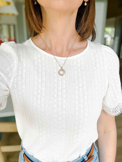 Mother Mary Necklace - Pearl