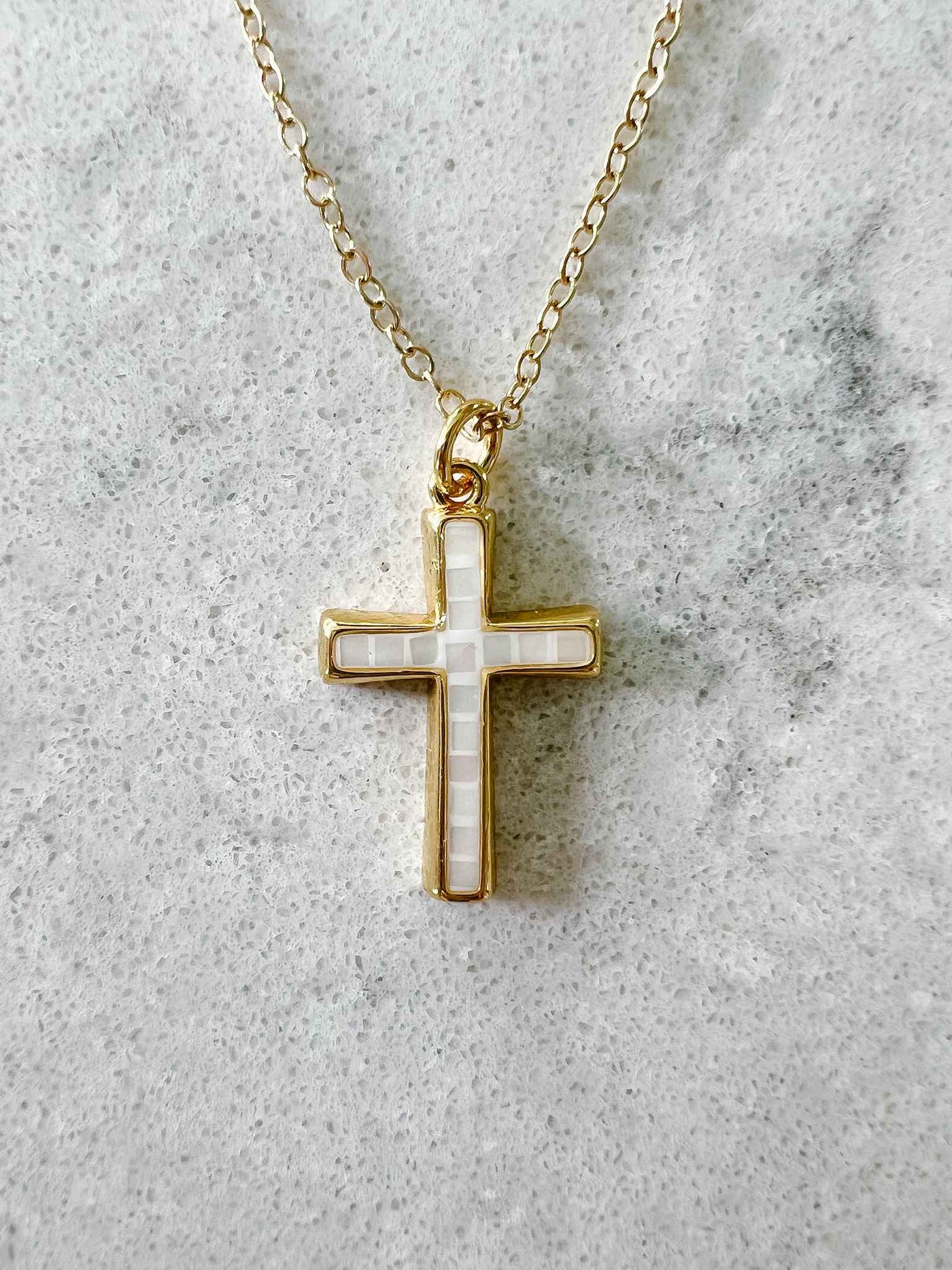 Opal Cross Necklace