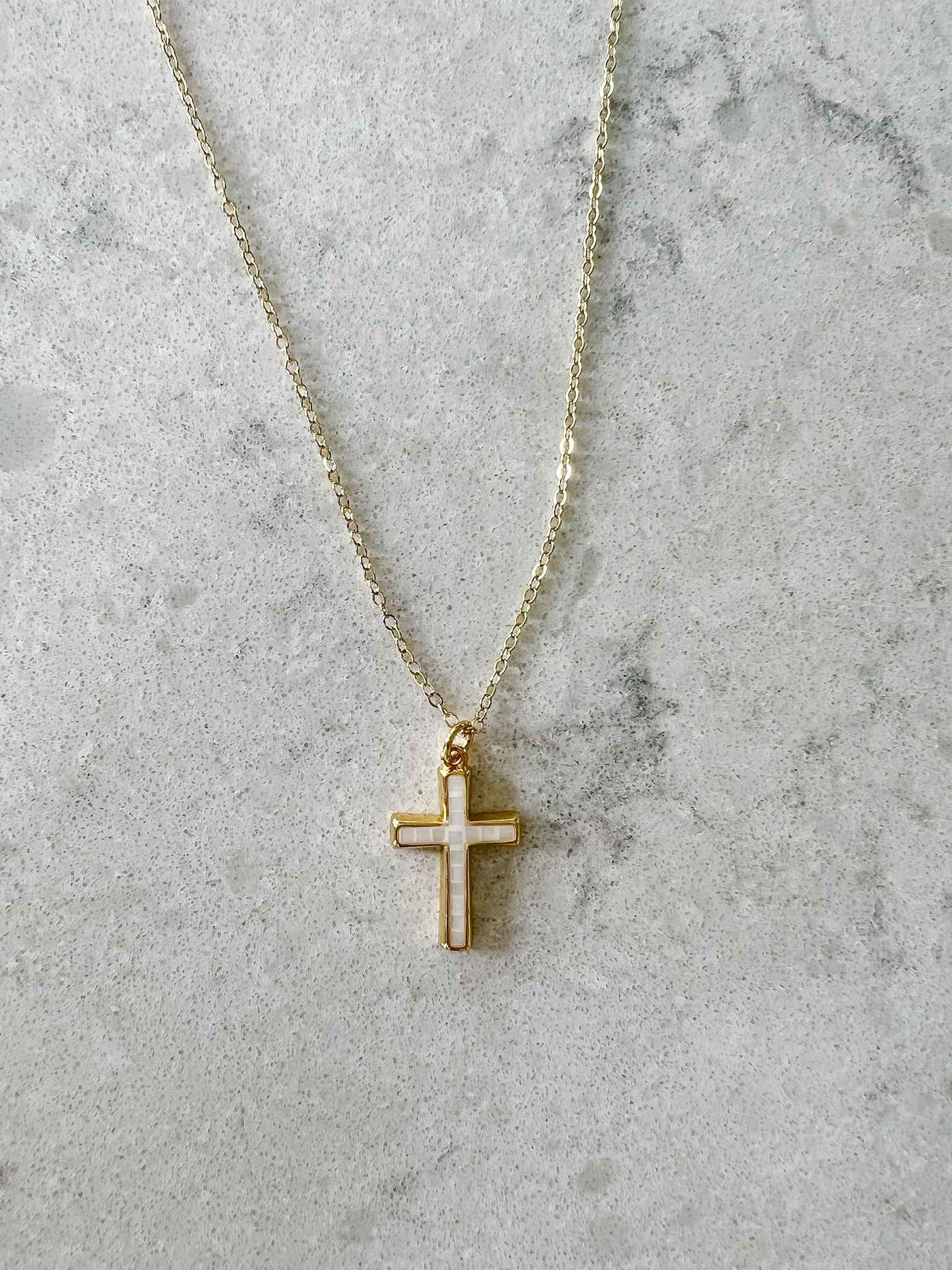 Opal Cross Necklace