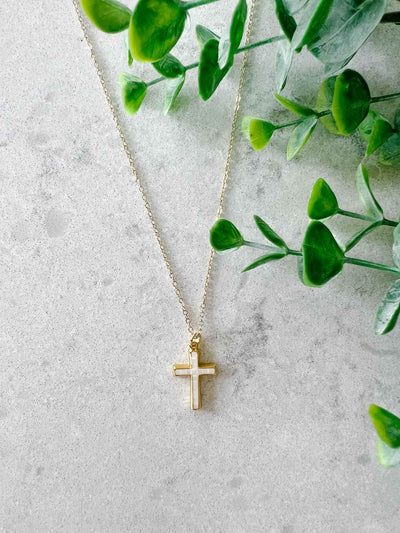Opal Cross Necklace