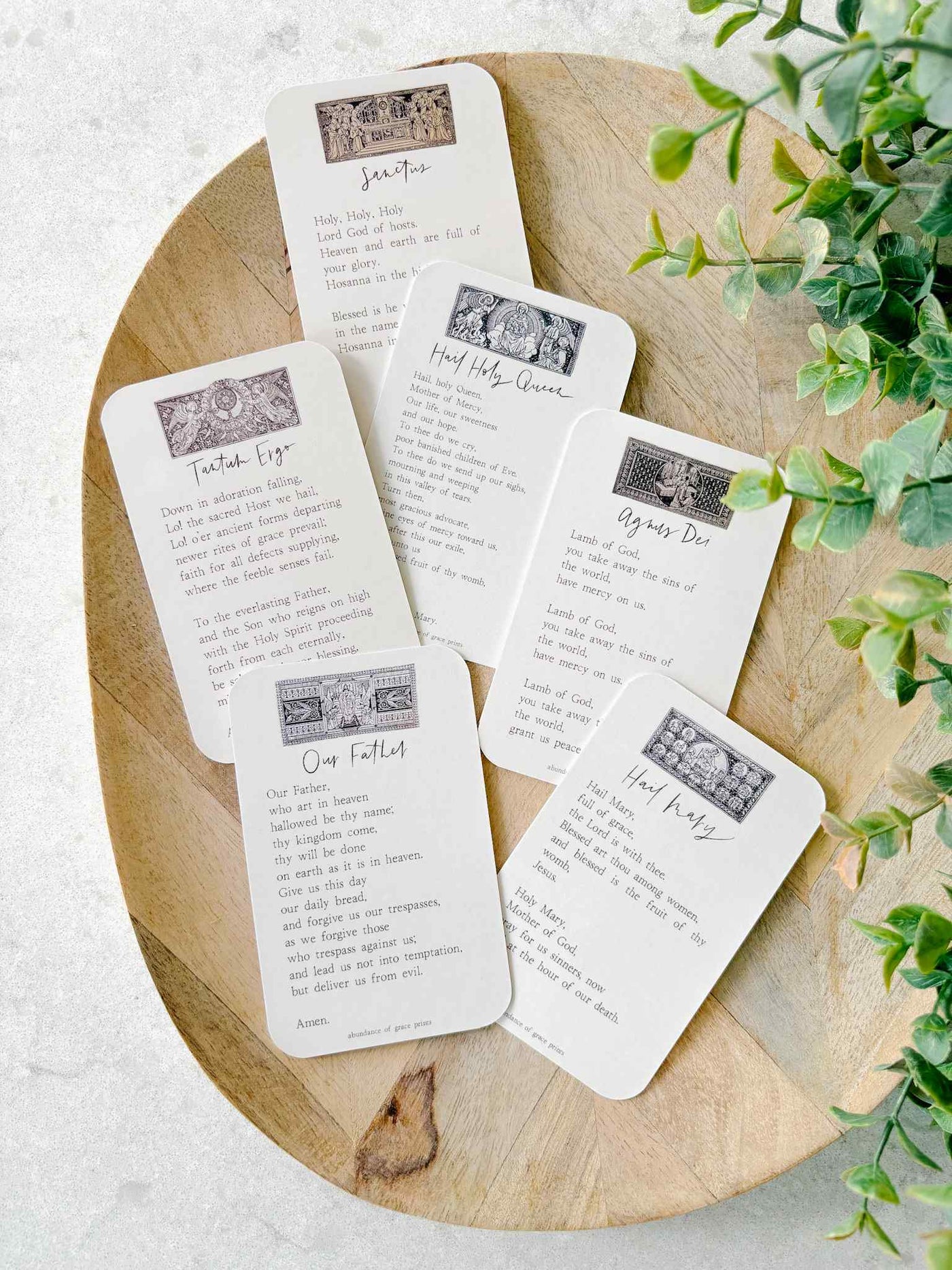 Oremus Latin Prayer Card Collection