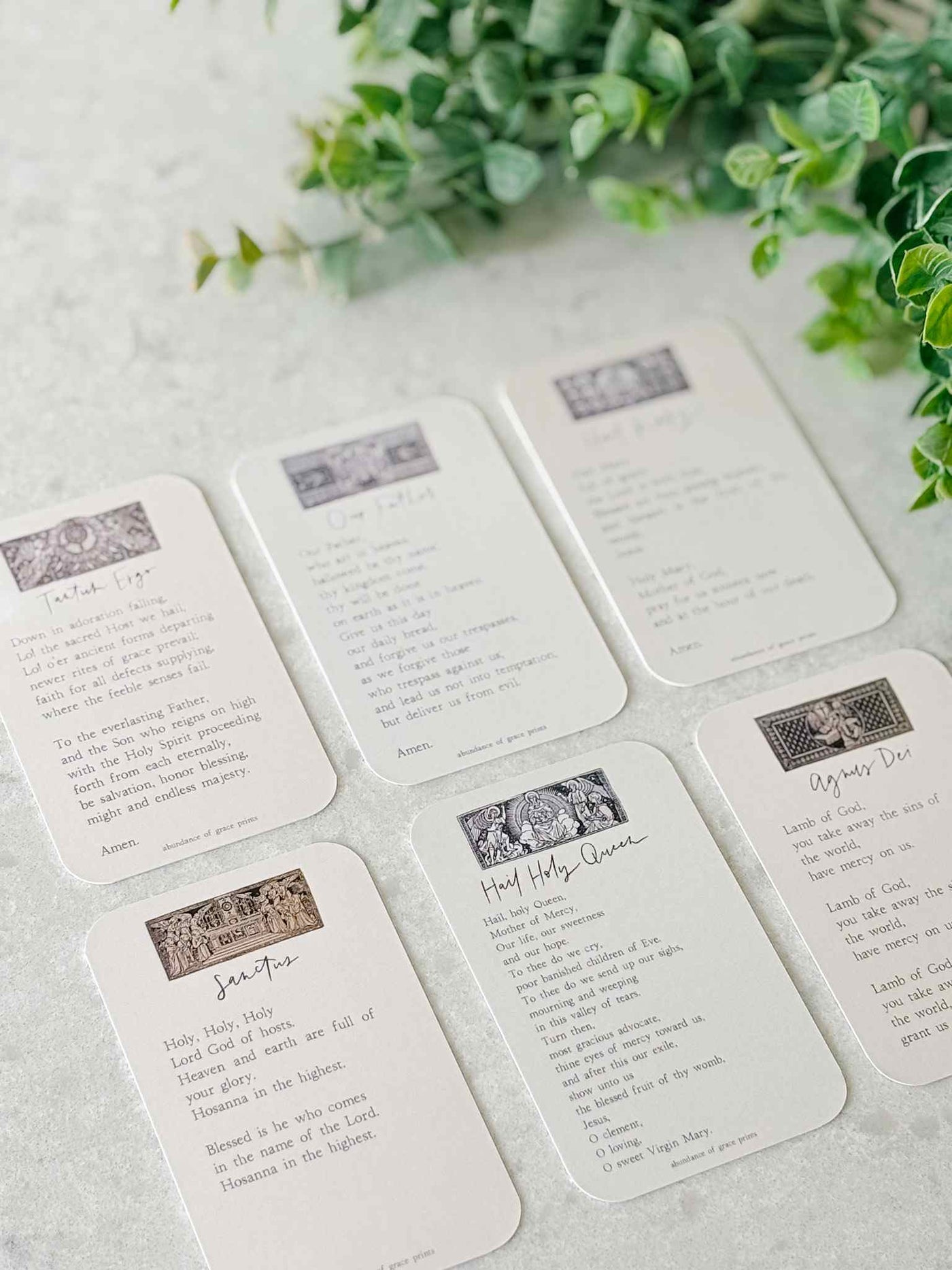 Oremus Latin Prayer Card Collection