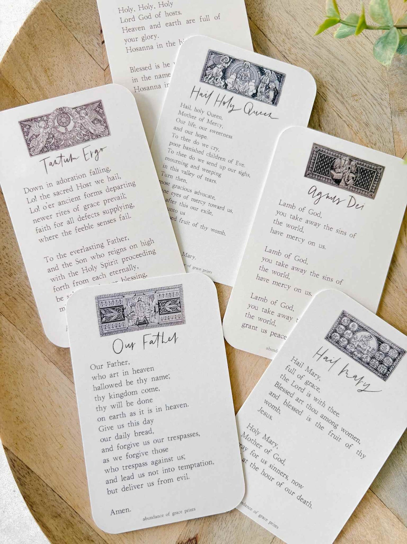 Oremus Latin Prayer Card Collection