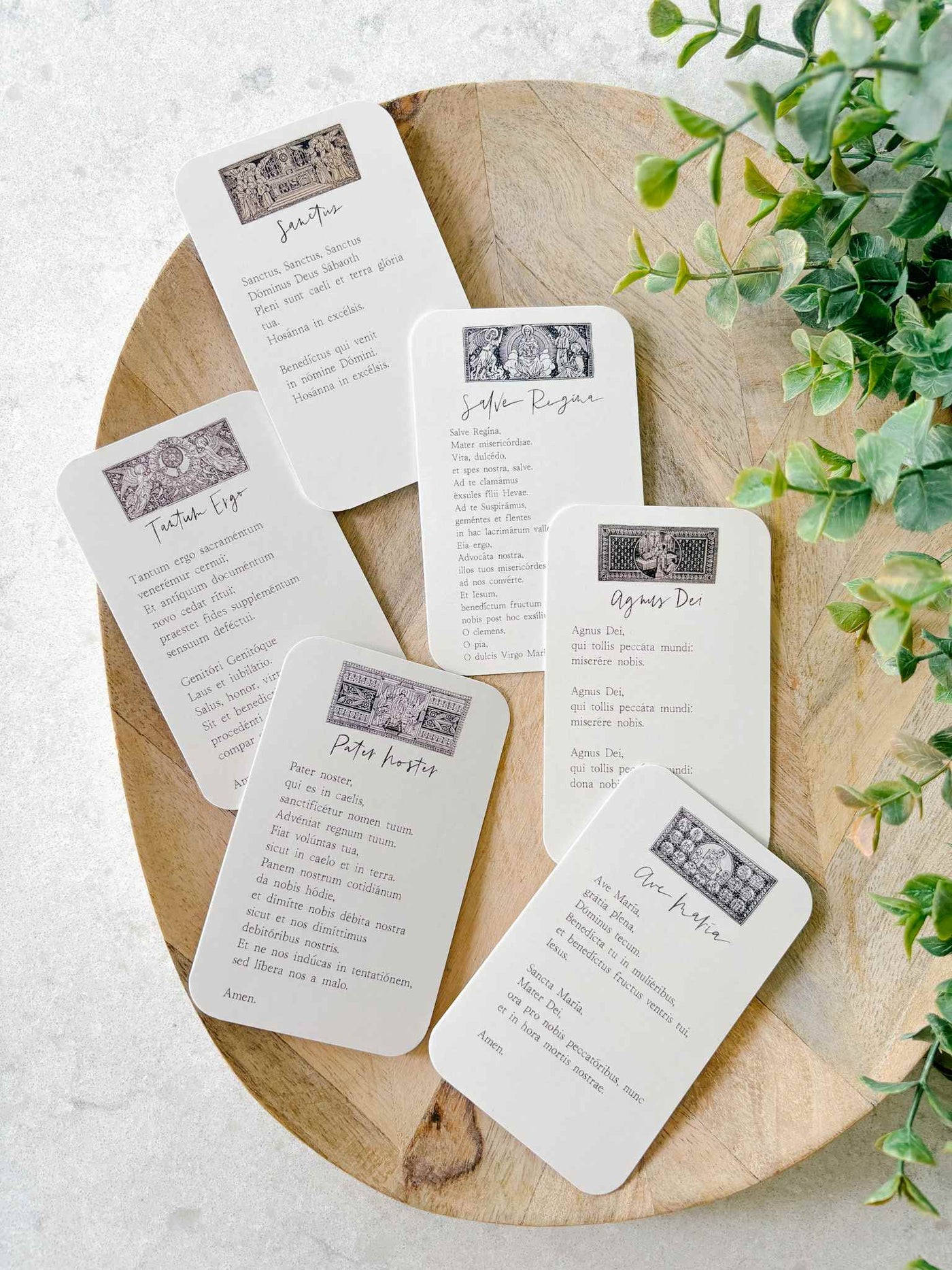 Oremus Latin Prayer Card Collection
