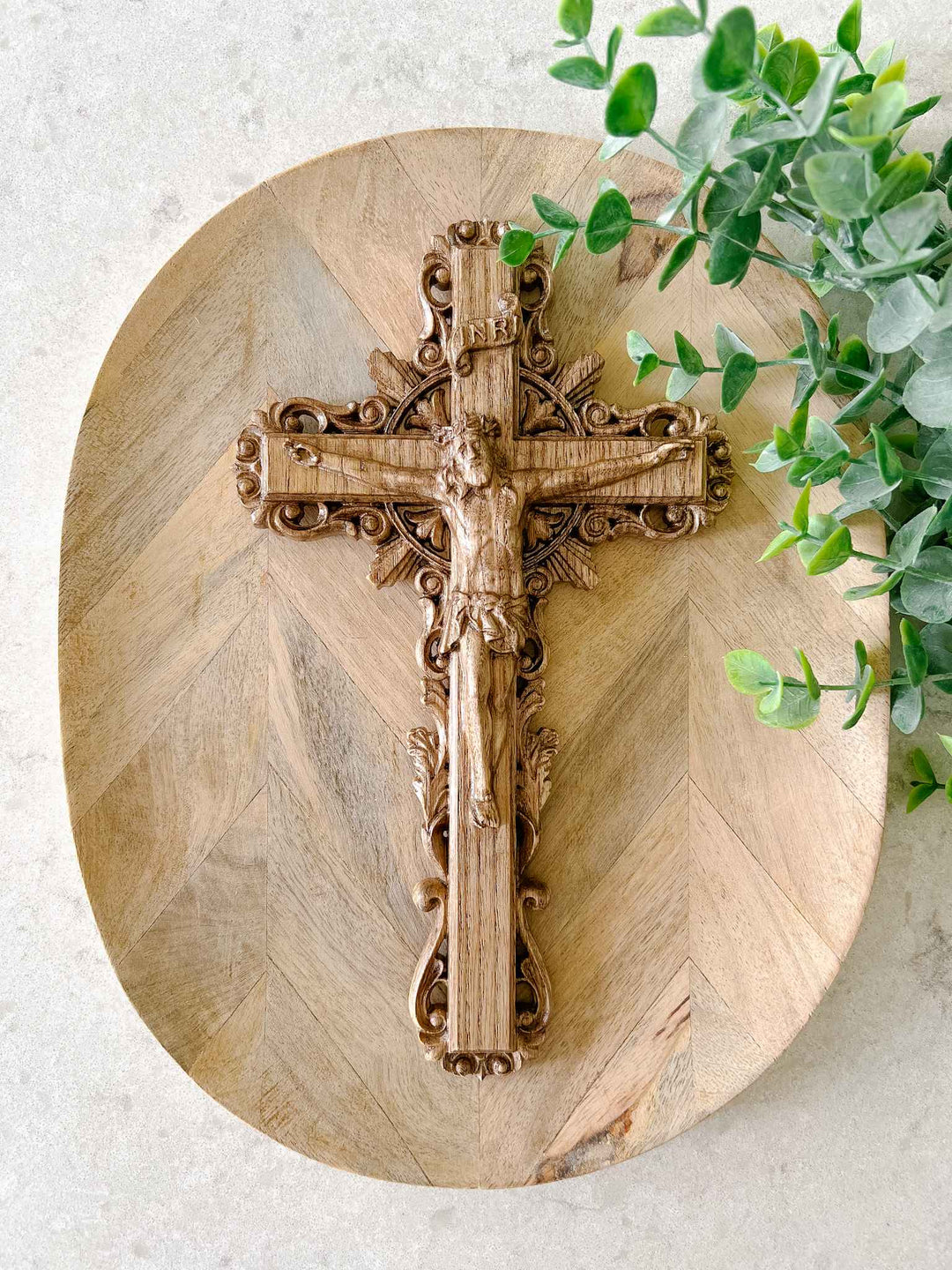 Ornate Carved Wooden Crucifix | Made in Ukraine | House of Joppa