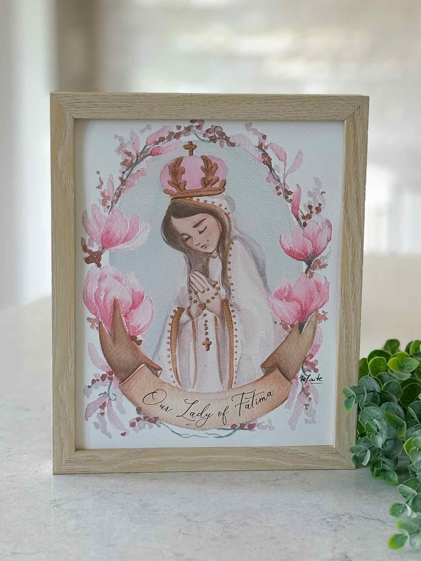 Our Lady of Fatima Watercolor Print House of Joppa