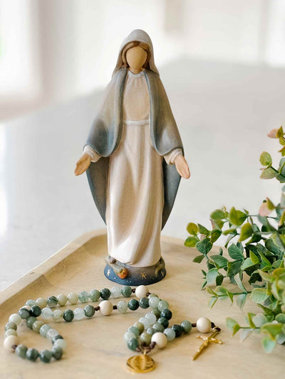 Our Lady of Grace - Painted Wooden Statue