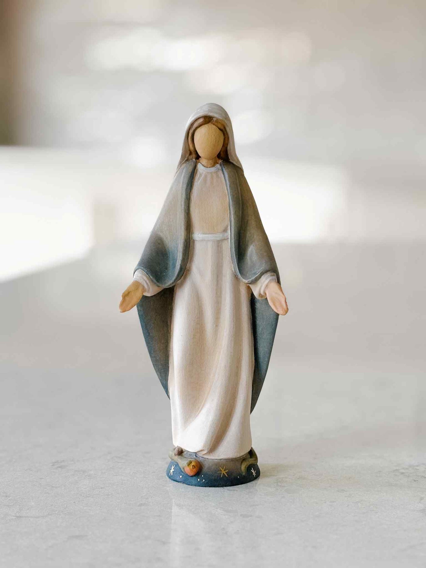 Our Lady of Grace - Painted Wooden Statue
