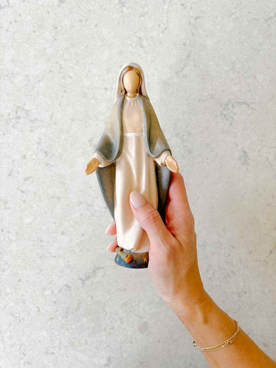 Our Lady of Grace - Painted Wooden Statue