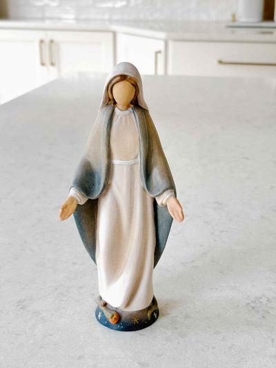 Our Lady of Grace - Painted Wooden Statue