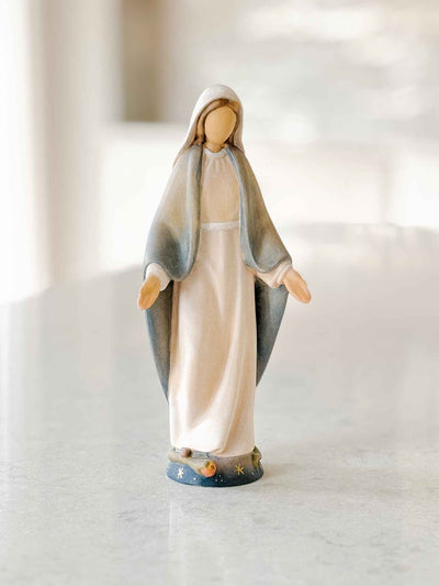 Our Lady of Grace - Painted Wooden Statue