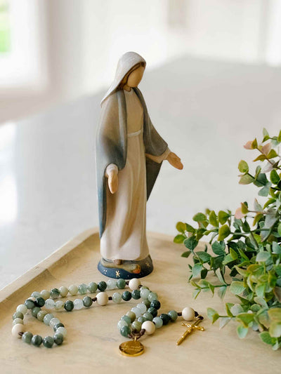 Our Lady of Grace - Painted Wooden Statue