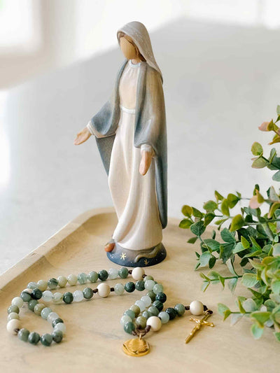 Our Lady of Grace - Painted Wooden Statue
