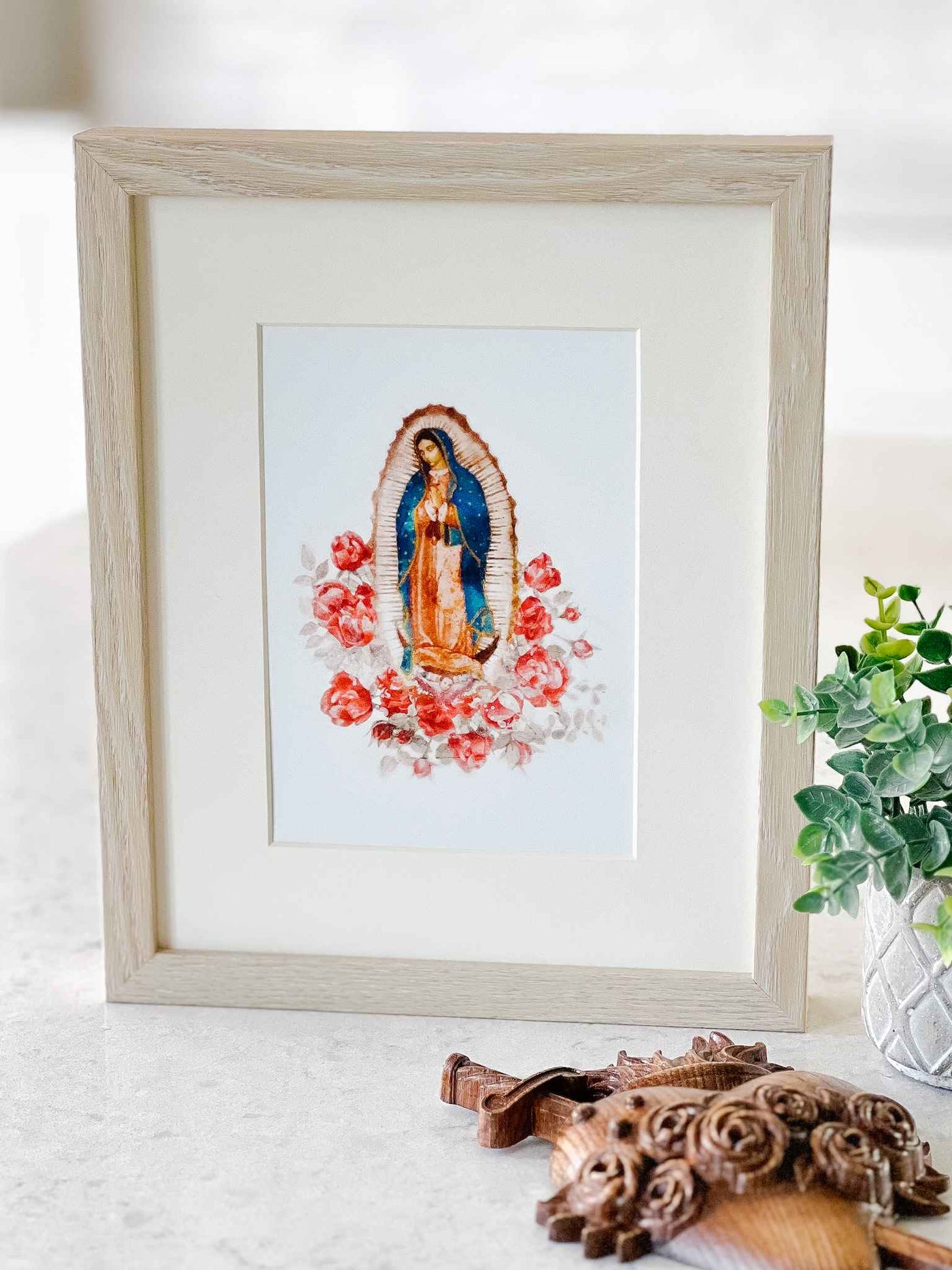Our Lady of Guadalupe with Roses - Print