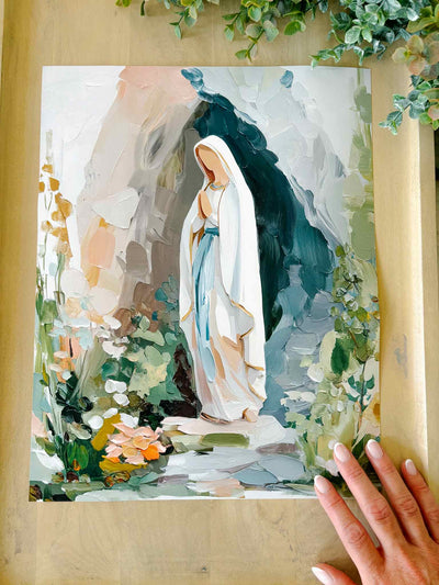 Our Lady of Lourdes - Modern Art Print