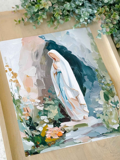 Our Lady of Lourdes - Modern Art Print