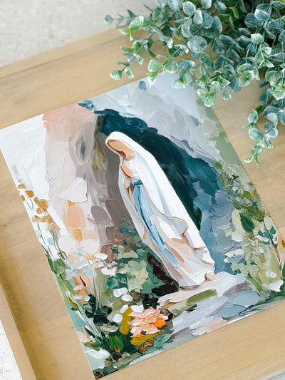 Our Lady of Lourdes - Modern Art Print