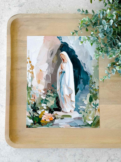 Our Lady of Lourdes - Modern Art Print