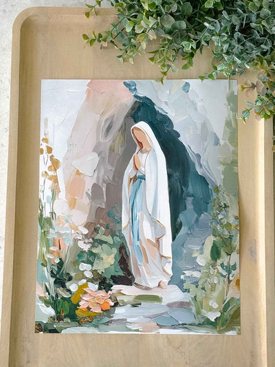 Our Lady of Lourdes - Modern Art Print