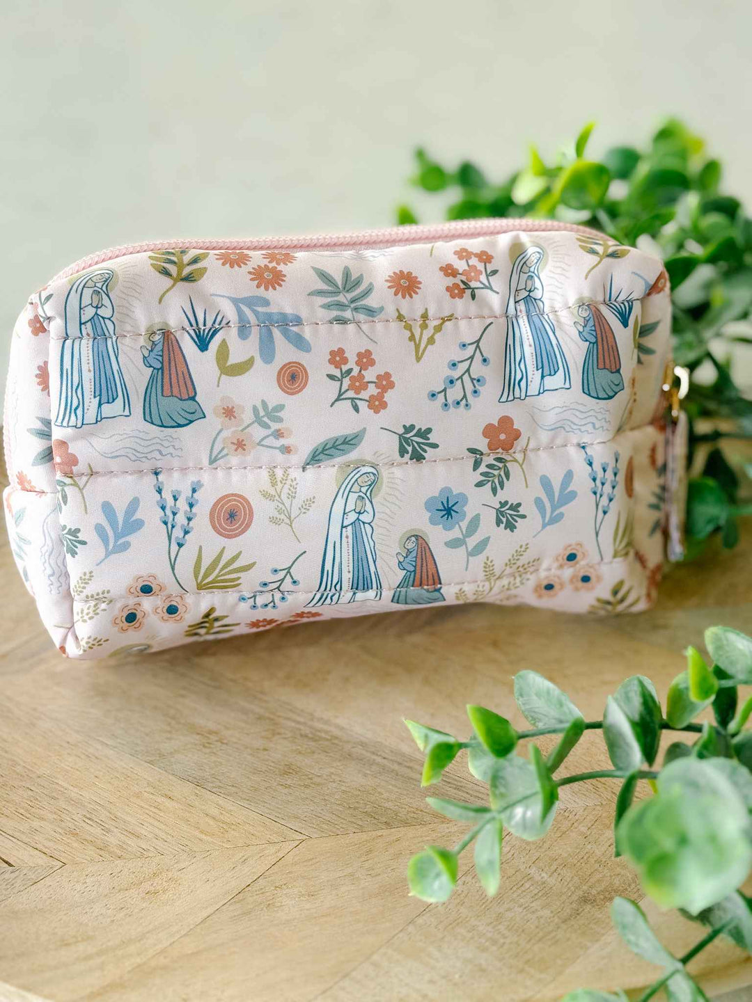 Our Lady of Lourdes Puffer Pouch