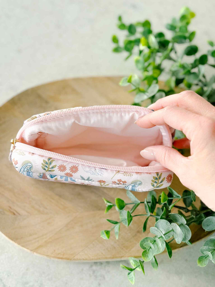 Our Lady of Lourdes Puffer Pouch