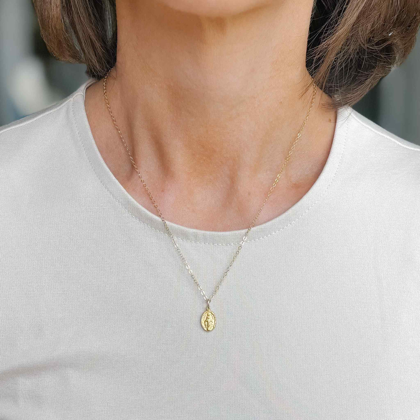 Petite Miraculous Medal Necklace