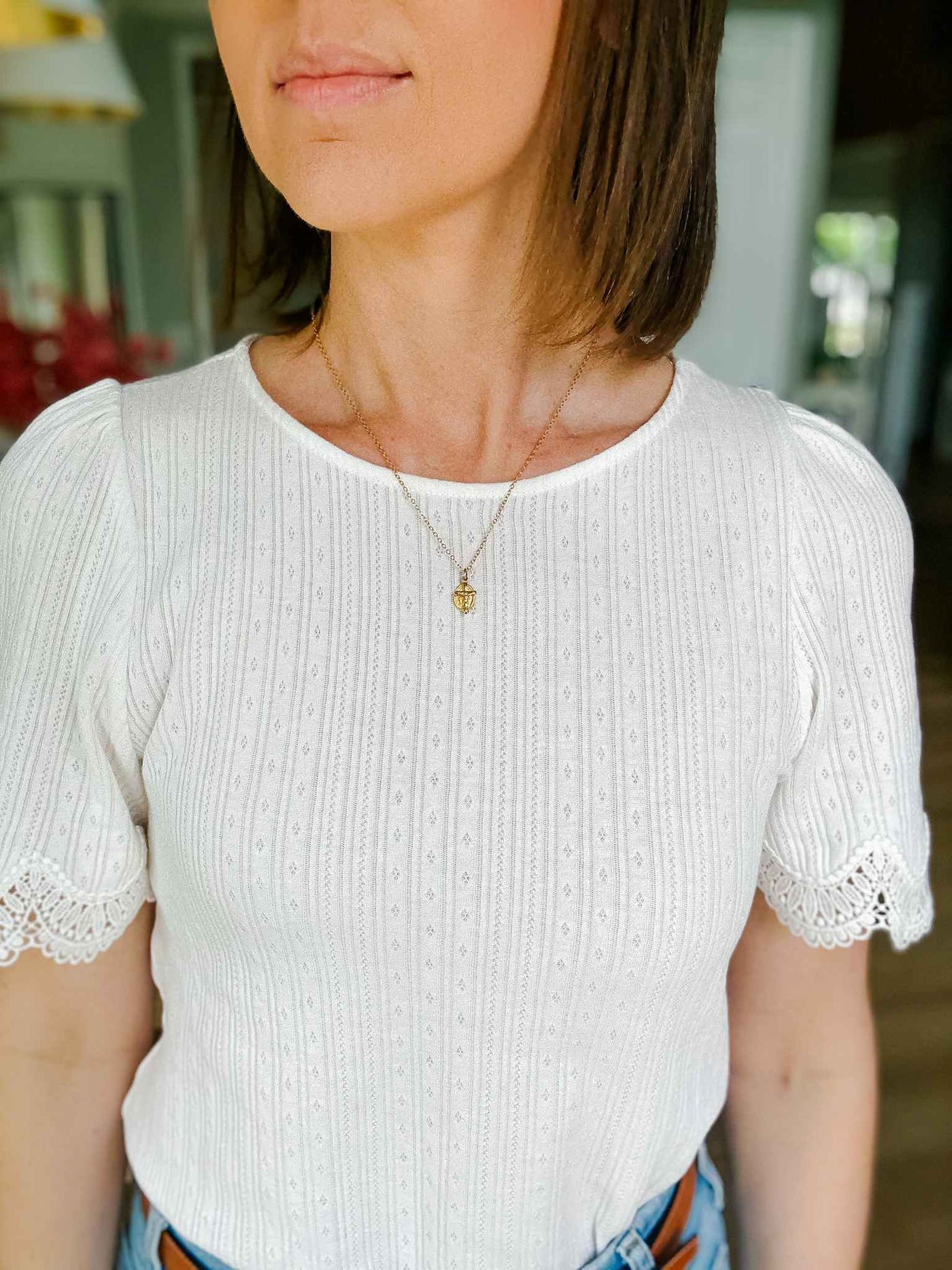 Petite Miraculous Medal & Crucifix Necklace