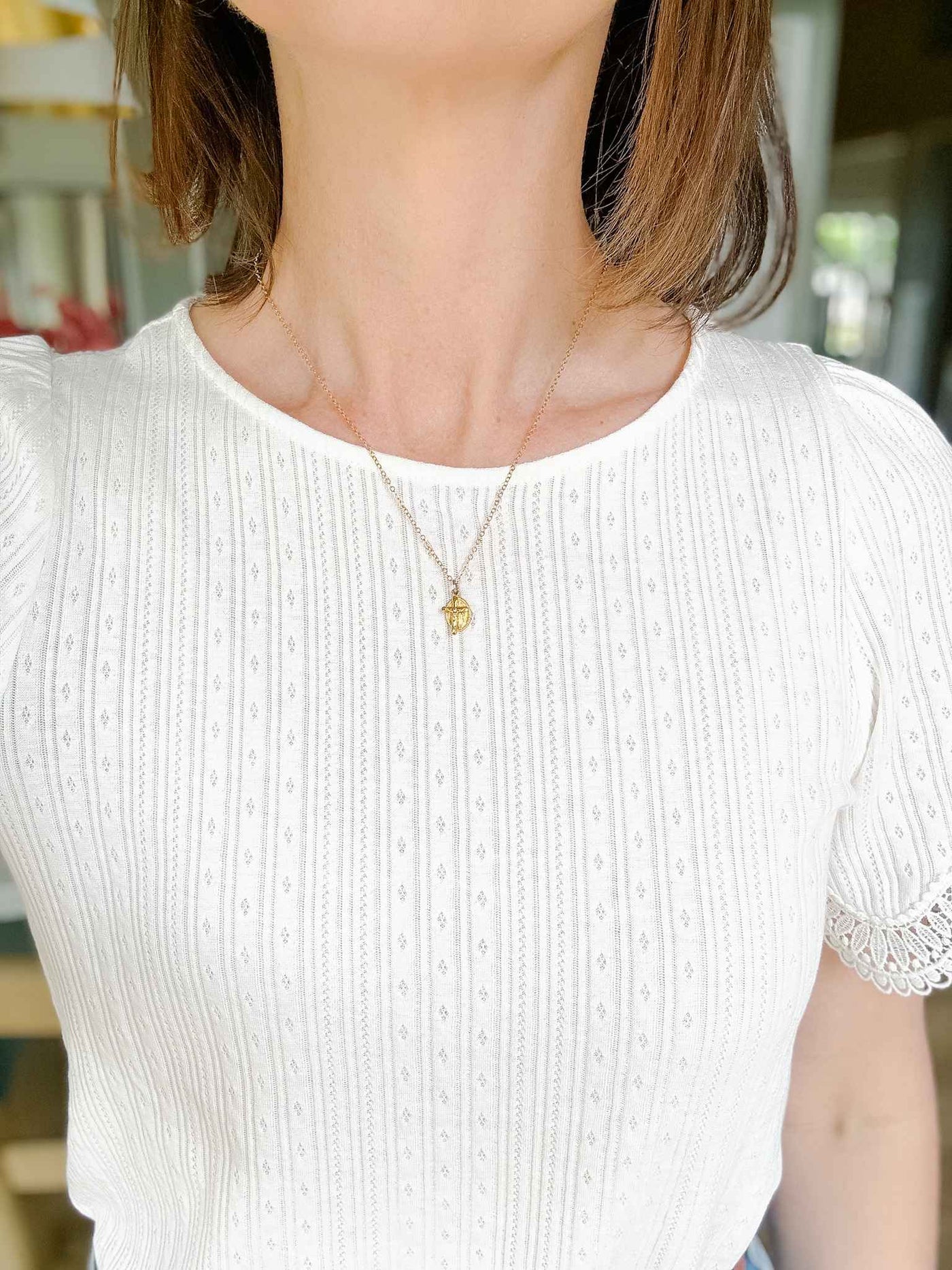 Petite Miraculous Medal & Crucifix Necklace