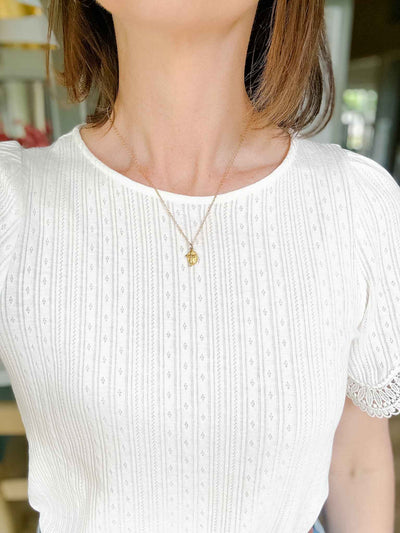 Petite Miraculous Medal & Crucifix Necklace