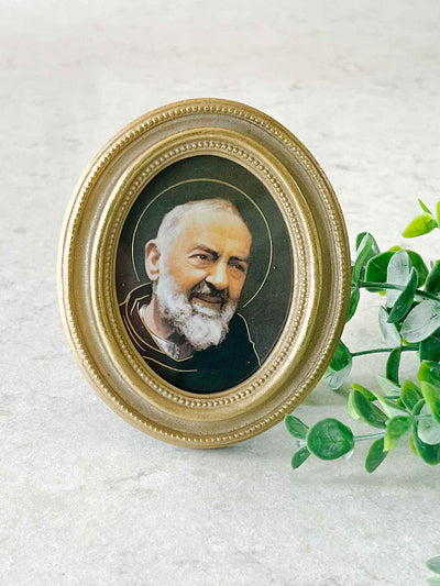 Petite Padre Pio - Framed