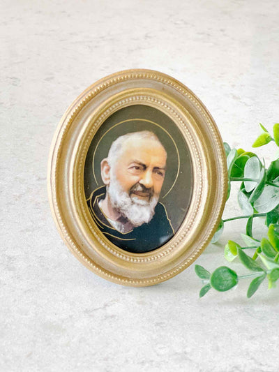 Petite Padre Pio - Framed