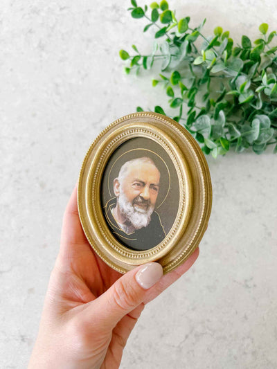 Petite Padre Pio - Framed