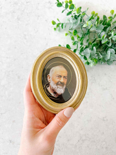 Petite Padre Pio - Framed