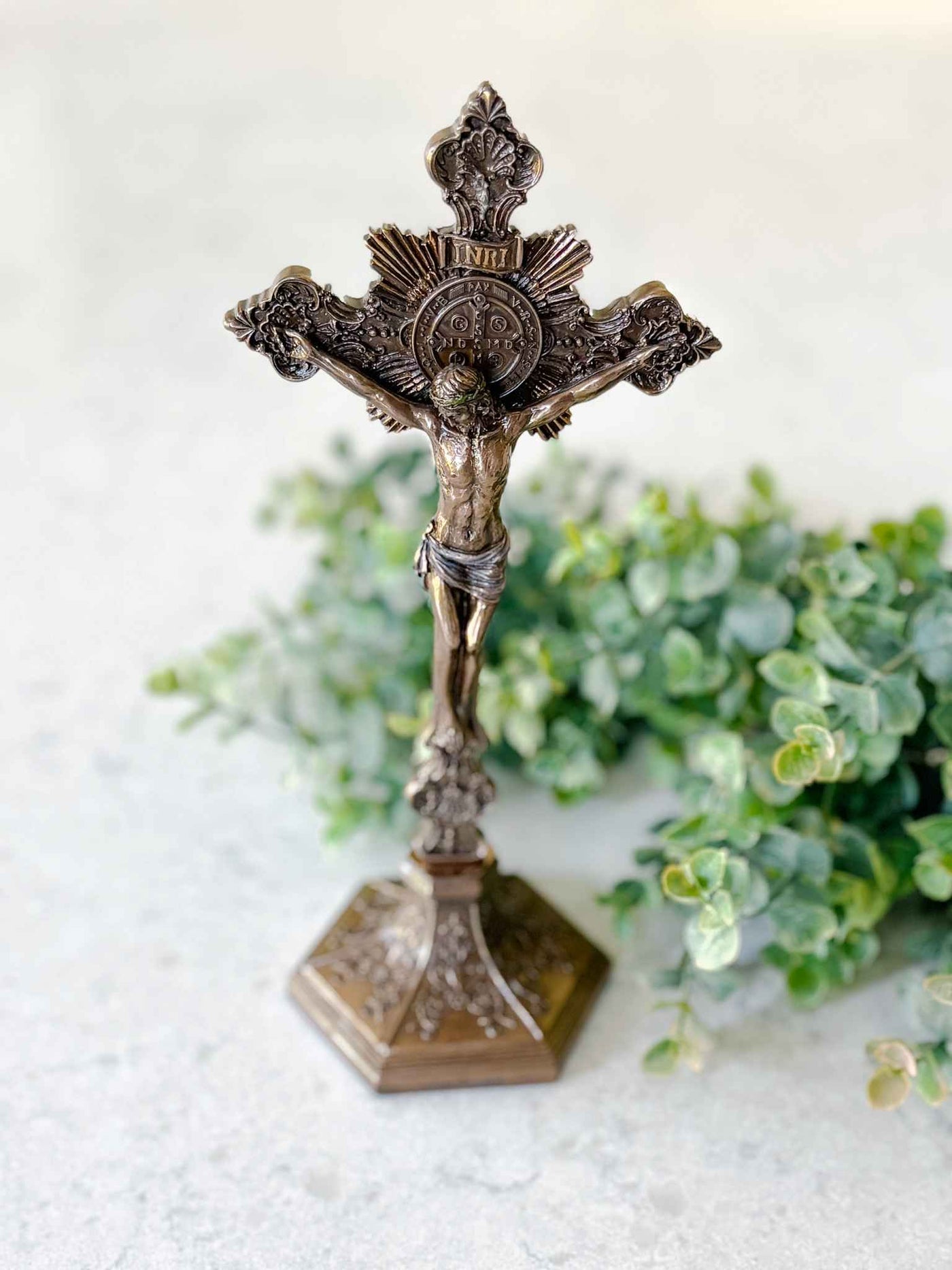 Petite St. Benedict Crucifx with Base