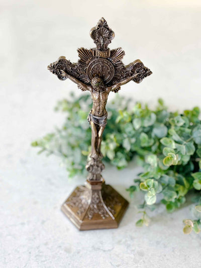 Petite St. Benedict Crucifx with Base