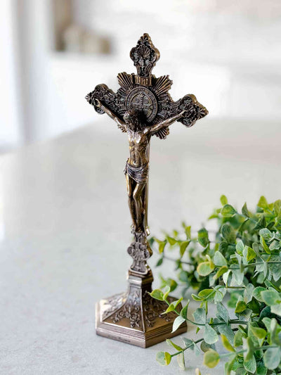 Petite St. Benedict Crucifx with Base